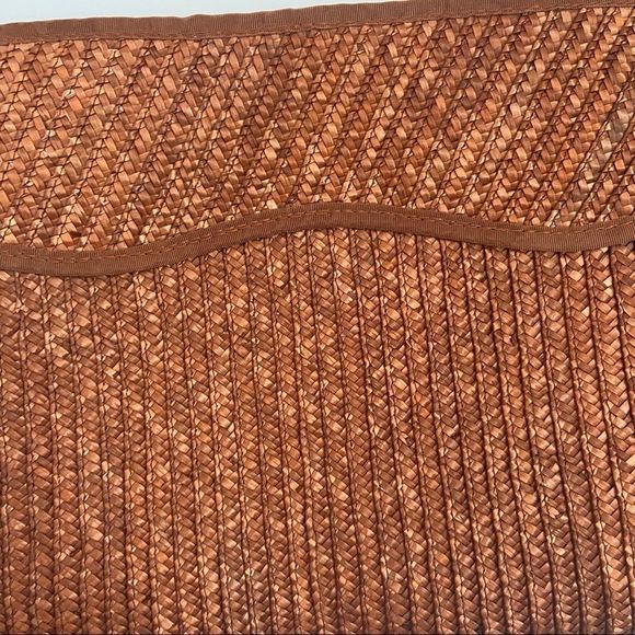 Woven Rectangle Ratan Clutch Purse - Picture 2 of 14